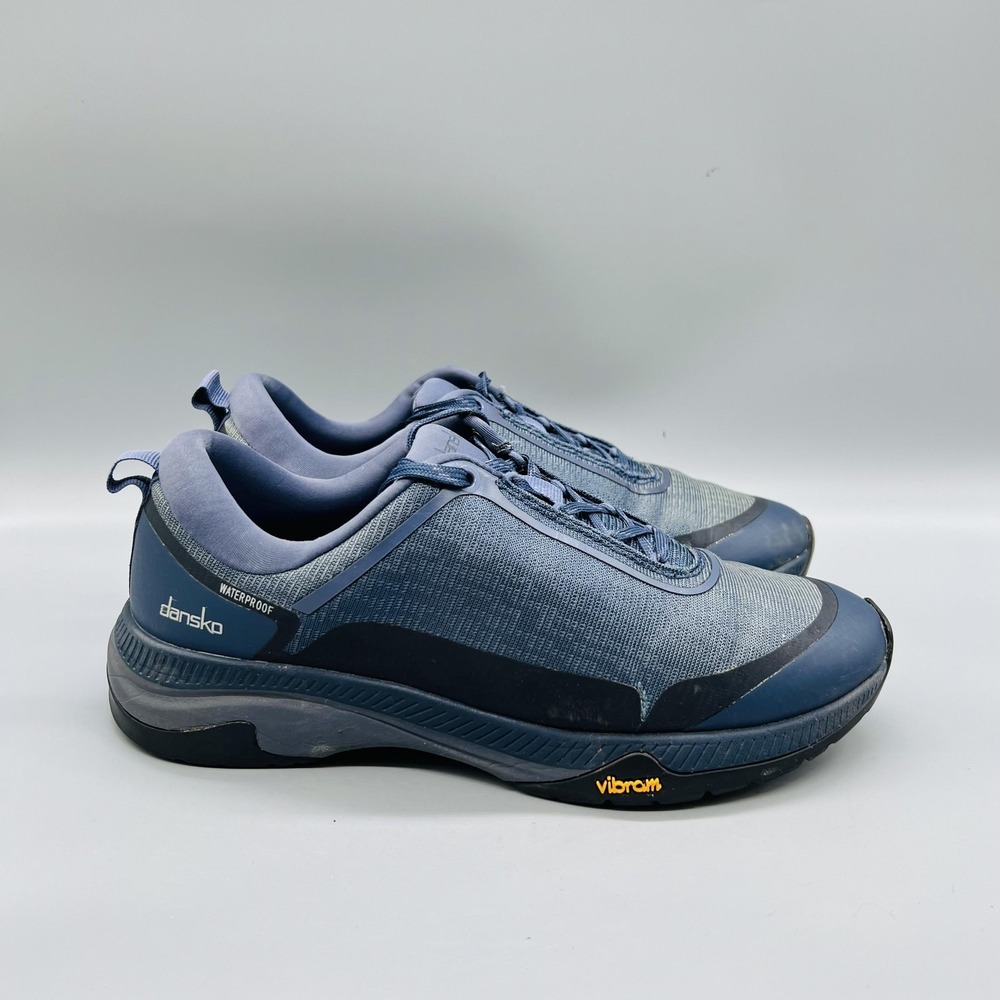 Dansko Sneaker Womens 7.5 Blue Waterproof Vibram Walking Hiking Trail Comfort